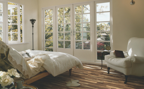 luxury vinyl plank in bedroom